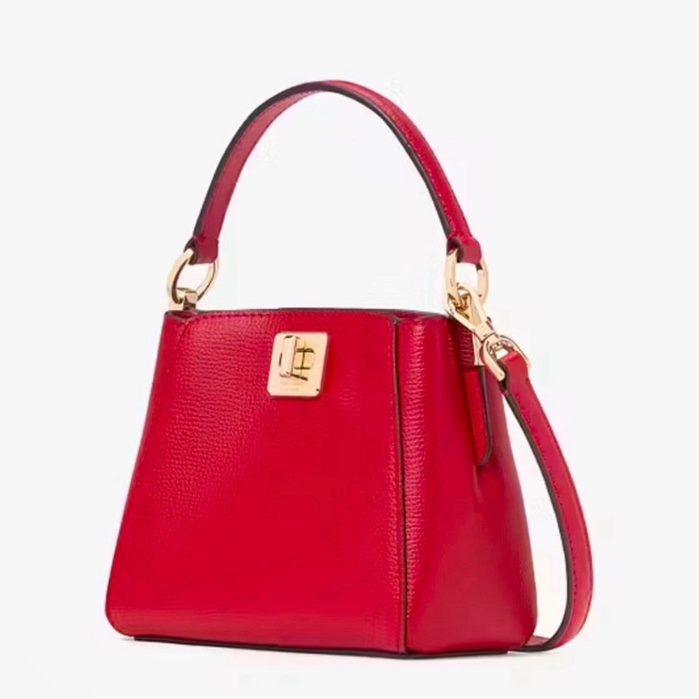 New Kate Spade Phoebe Mini Top Handle Crossbody Perfect Cherry Gold Hardware